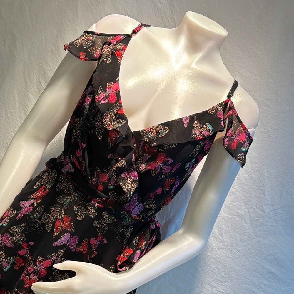 Betsey Johnson Pink and Red Ruffled Asymmetrical Sundress - Picture 4 of 15